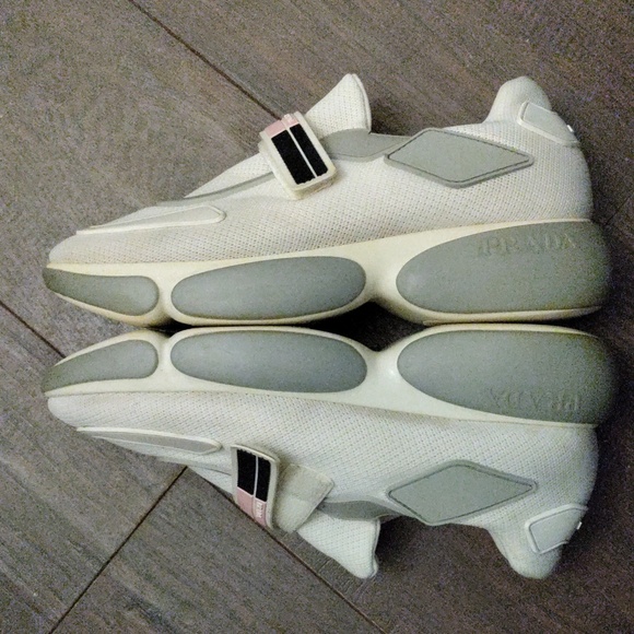 Prada "Cloudburst" Rubber/Mesh Trim Sneakers - Picture 11 of 16